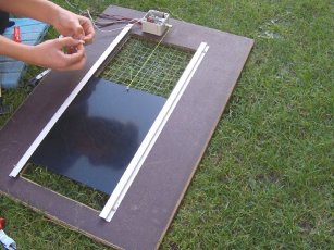 Montage Hühnerklappe